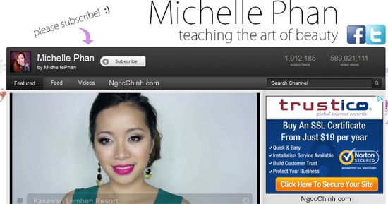 Kênh dạy trang điểm của Michelle Phan trên Youtube